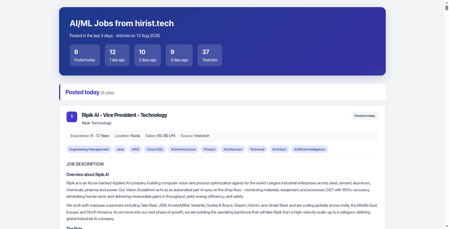 Find Fresh AI Jobs example