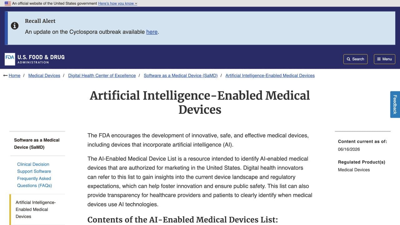 Find FDA-Cleared AI Devices example