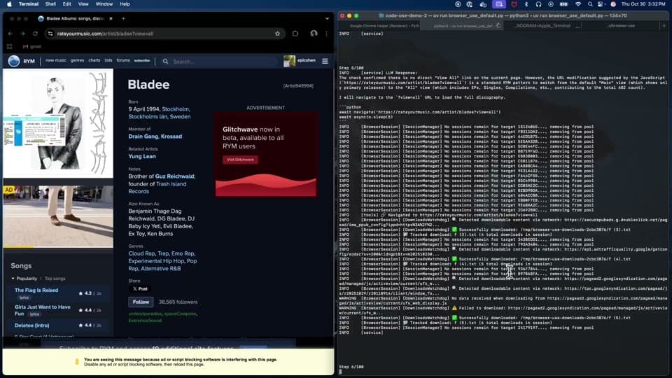 Export a Discography to CSV demo preview