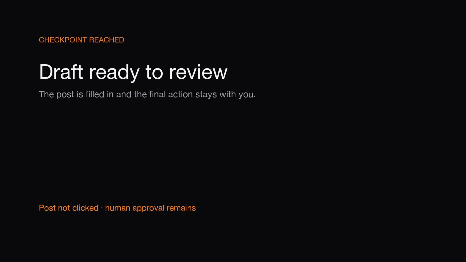 Draft a LinkedIn Post demo preview