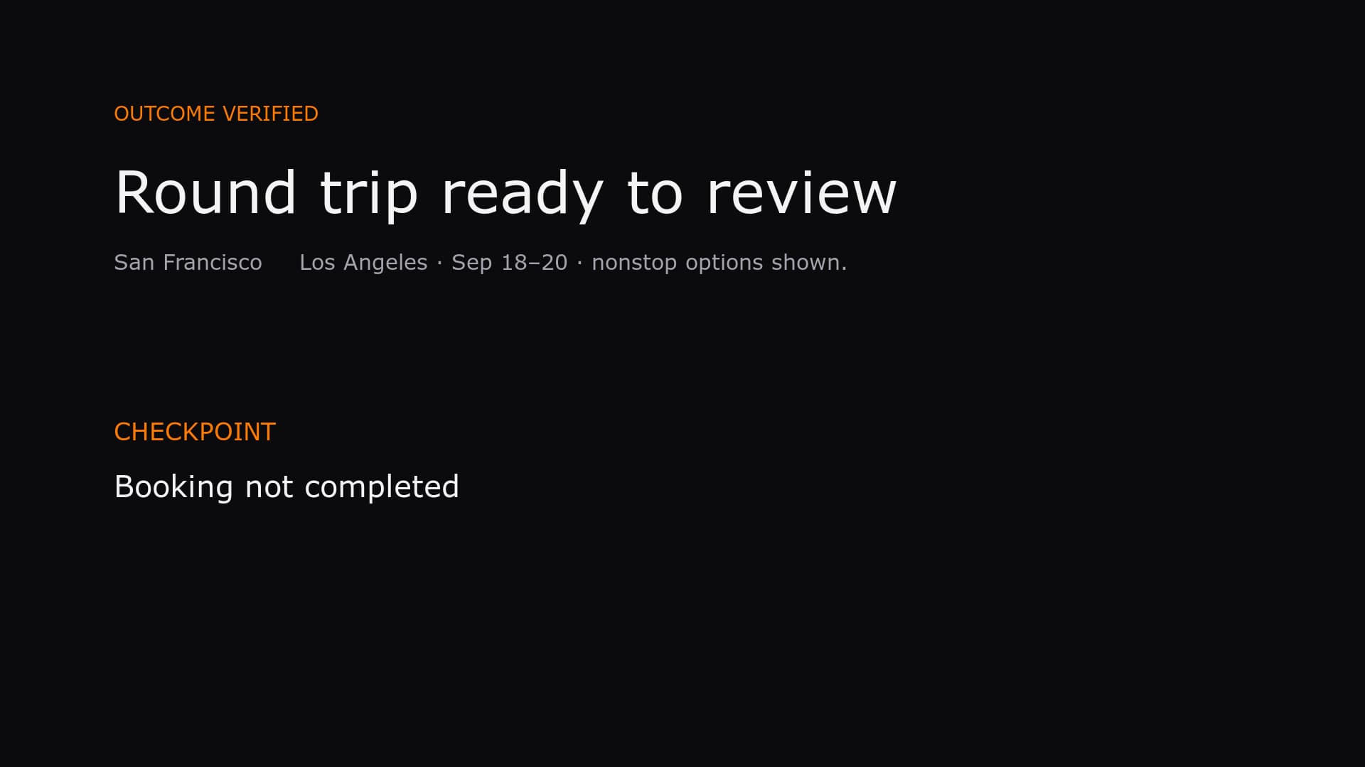 Find a Bookable Flight demo preview