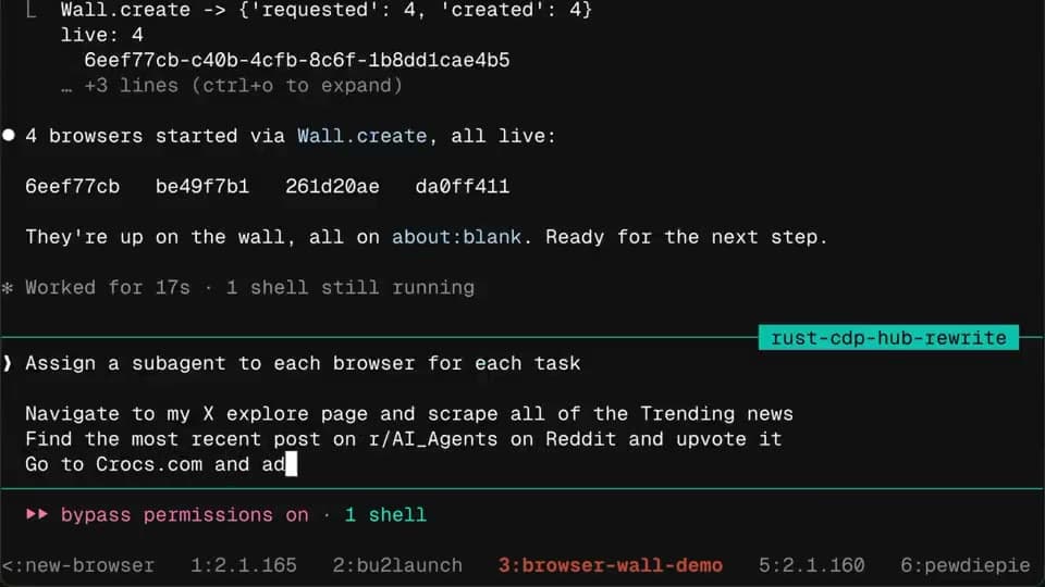 Run 4 Browsers in Parallel demo preview