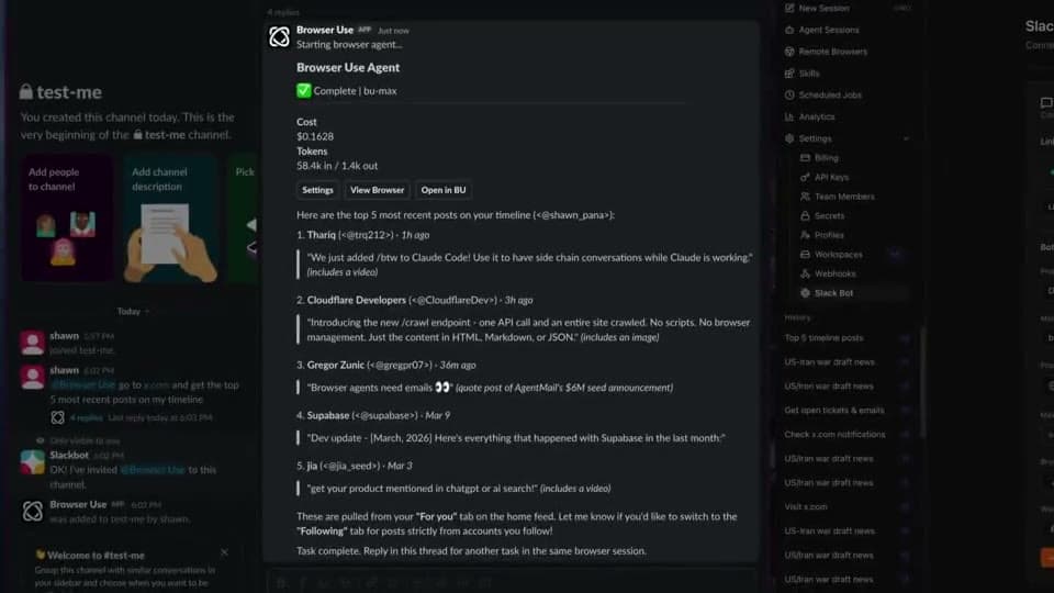 Run Browser Tasks from Slack demo preview