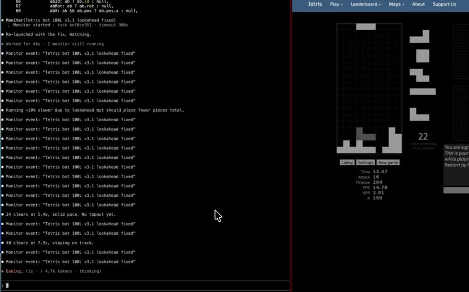 Clear 100 Tetris Lines in 17s demo preview